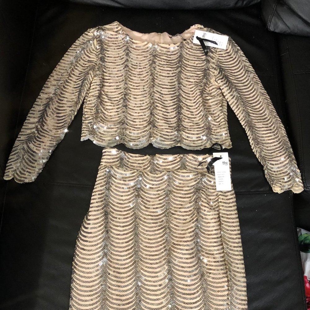ASOS TFNC Sequin Two Piece Set US4